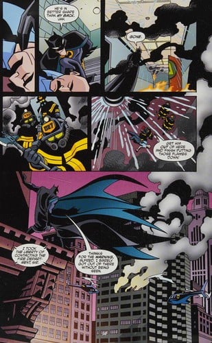 The Batman is on fire!