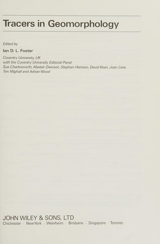 Tracers in geomorphology