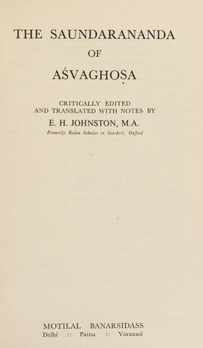 Saundarananda of Ashvaghosa