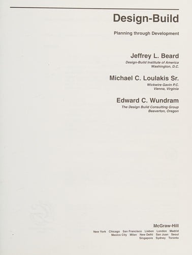 Design-build: planning through development