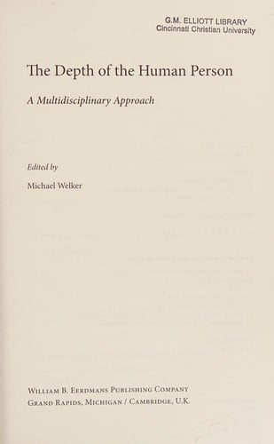 The depth of the human person: a multidisciplinary approach