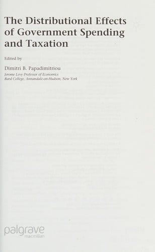 The distributional effects of government spending and taxation