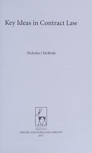 Key Ideas in Contract Law