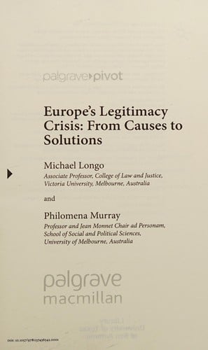 Europe's legitimacy crisis: from causes to solutions