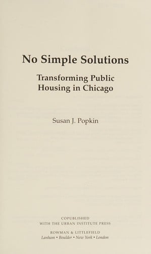 No Simple Solution: Transforming Public Housing in Chicago