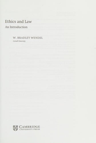 Ethics and Law: An Introduction