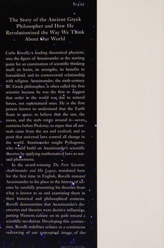 The first scientist: Anaximander and his legacy