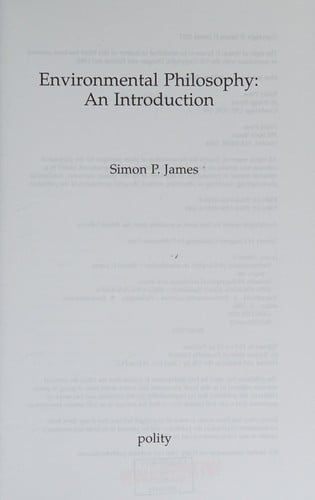 Environmental philosophy: an introduction
