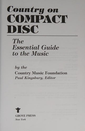 Country on compact disc: the essential guide to the music