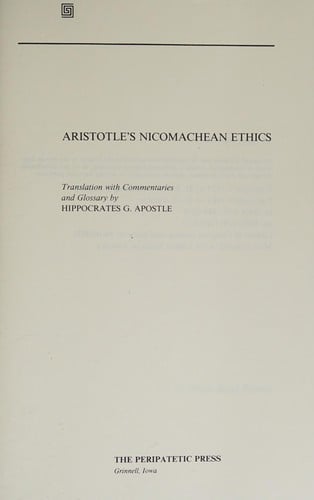 Aristotle's Nicomachean Ethics