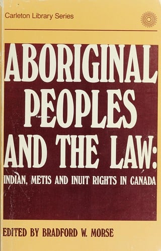 Aboriginal Peoples and the Law