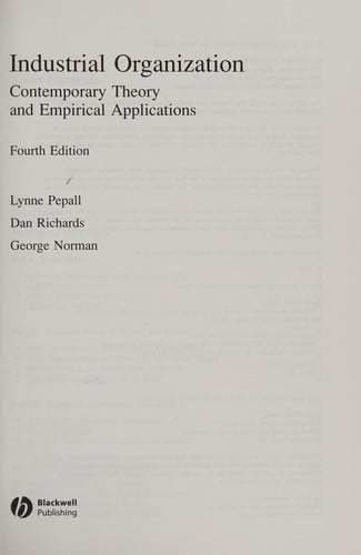 Industrial organization: contemporary theory and empirical applications