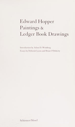 Edward Hopper: paintings & ledger book drawings