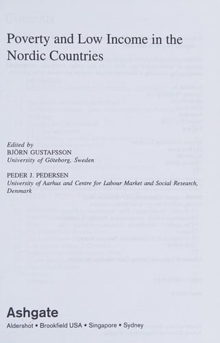 Poverty and low income in the Nordic countries