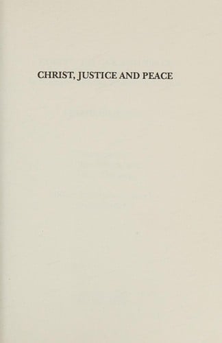 Christ, justice and peace: toward a theology of the state in dialogue with the Barmen Declaration