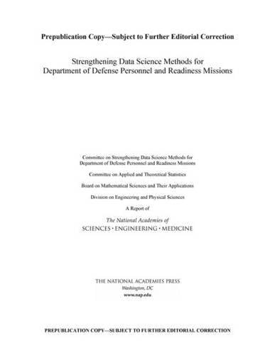 Strengthening Data Science Methods for Department of Defense Personnel and Readiness Missions