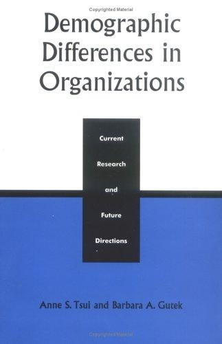 Demographic Differences in Organizations: Current Research and Future Directions