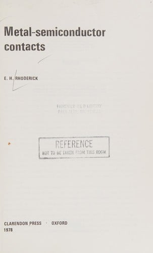 Metal-semiconductor contacts