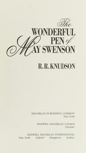 The wonderful pen of May Swenson