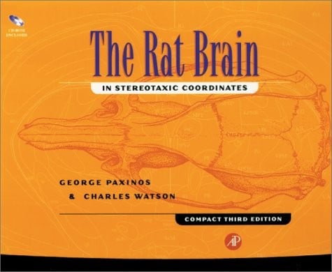 The rat brain, in stereotaxic coordinates