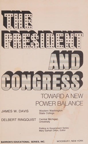 The President and Congress, toward a new power balance