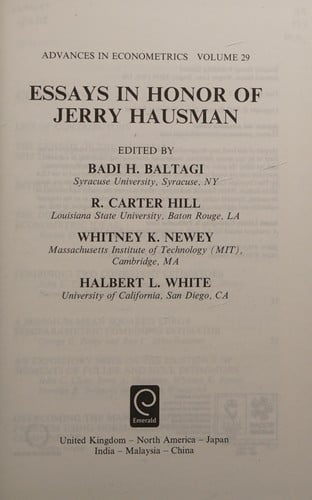 Essays in Honor of Jerry Hausman