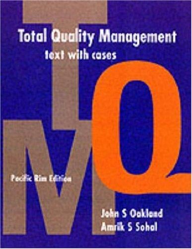 Total Quality Management Text with cases