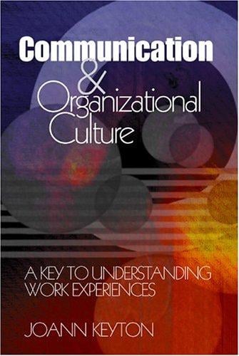 Communication and Organizational Culture: A Key to Understanding Work Experiences
