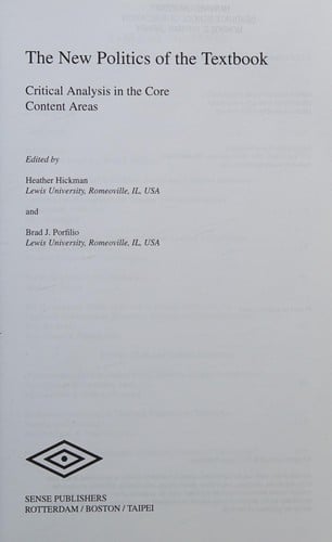 New Politics of the Textbook: Critical Analysis in the Core Content Areas