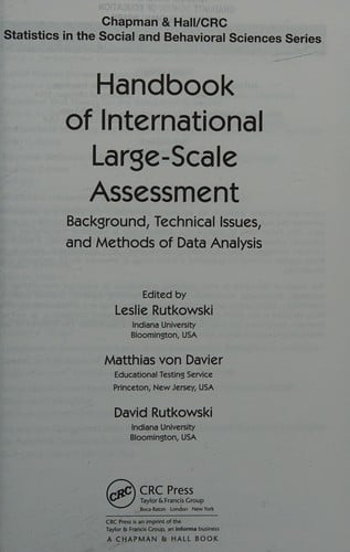 Handbook of International large-scale assessment: background, technical issues, and methods of data analysis