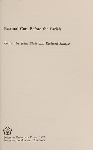 Pastoral care before the parish