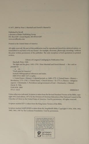 The light and the glory: 1492-1787