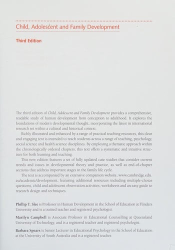 Child, Adolescent and Family Development