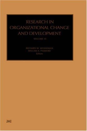 Research in Organizational Change and Development, Volume 13 (Research in Organizational Change and Development)