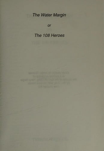 The water margin, or, The 108 heroes