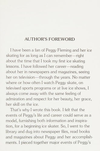 Peggy Fleming: portrait of an ice skater