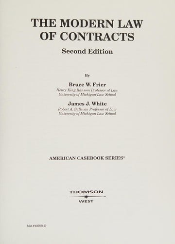 The modern law of contracts