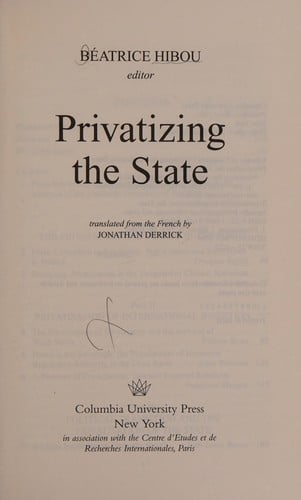 Privatizing the state