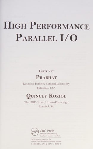 High performance parallel I/O