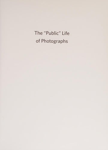 The "public" life of photographs