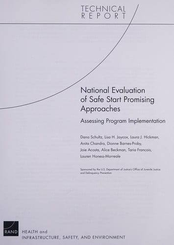 National evaluation of Safe Start Promising Approaches: assessing program implementation