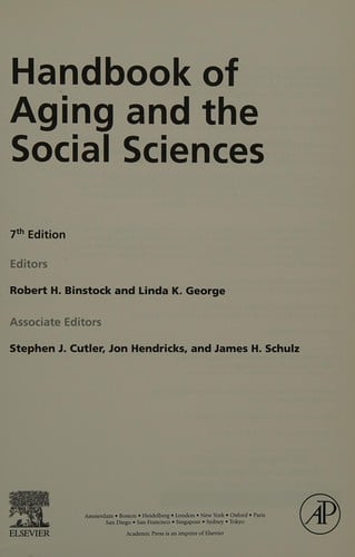 Handbook of Aging and the Social Sciences