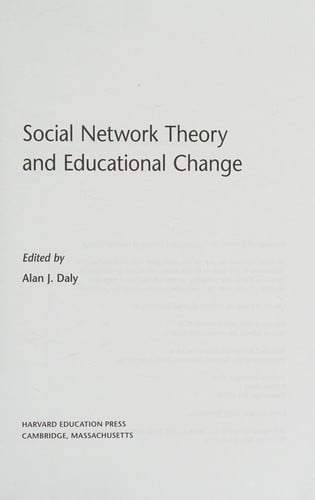 Social network theory and educational change