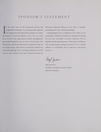 Hudson River School : Masterworks from the Wadsworth Atheneum Museum of Art.