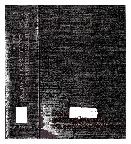 Introduction to calculus and analysis