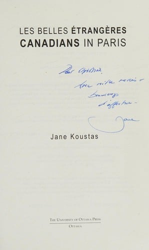BELLES ETRANGERES : CANADIANS IN PARIS.