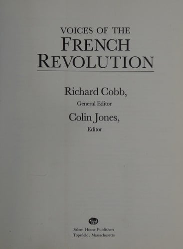 Voices of the French Revolution