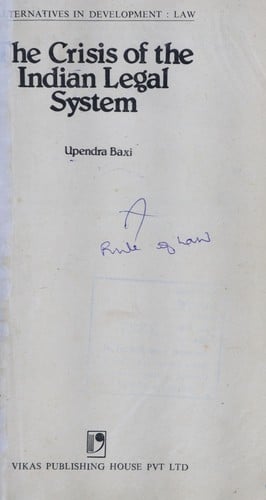 The crisis of the Indian legal system