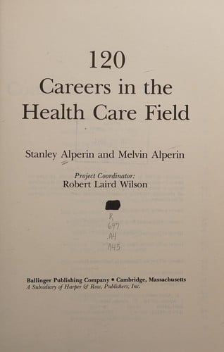 120 careers in the health care field