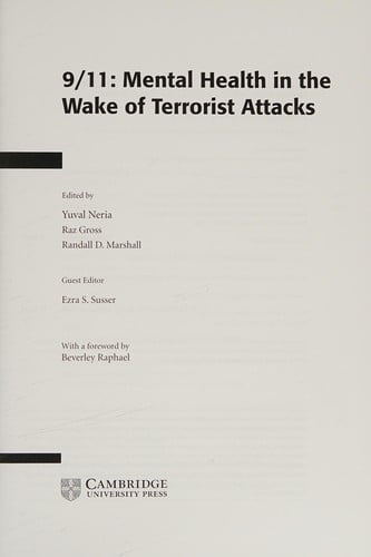 9/11: mental health in the wake of terrorist attacks